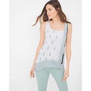 White House Black Market layered print top medium